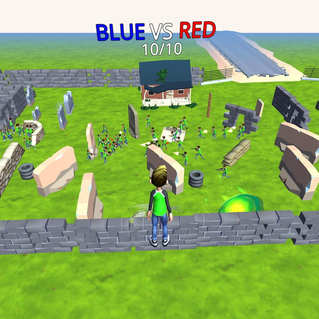 Unity Play | Red VS Blue (bots) game